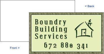Boundry Building Services Business Card
