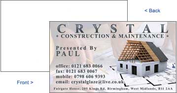 Crystal Construction & Maintenance Business Card