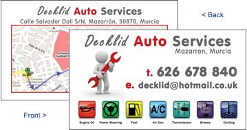 Decklid Auto Services Business Card