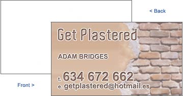 Get Plastered Business Card