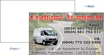 Grahams Transport Business Card
