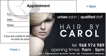 Hair By Carol Business Card