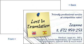 Lost In Translation Business Card