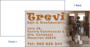 Trevi Bar Business Card